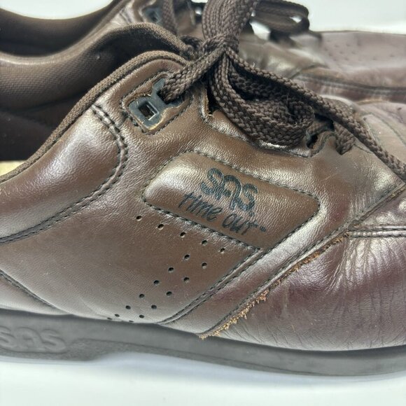 SAS Time Out Mens Comfort Shoes / Antique Walnut Leather / Sz 7.5 M Brown Nurse - Picture 2 of 13